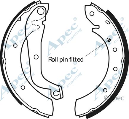 APEC BRAKING Bremžu loku komplekts SHU554